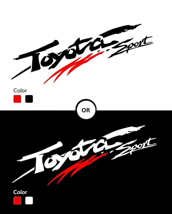 Toyota Sport Stylish Creative Vinyl Radium Sticker - 25cm X 25cm