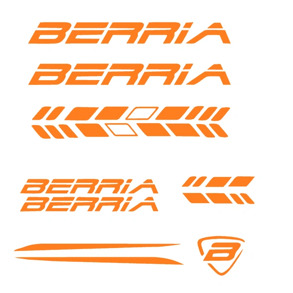 Try Sticker Berria Bicycle Stickers and Graphics Creative Vinyl Radium Sticker,  Pack of 9 ( Multiple Color) - Orange