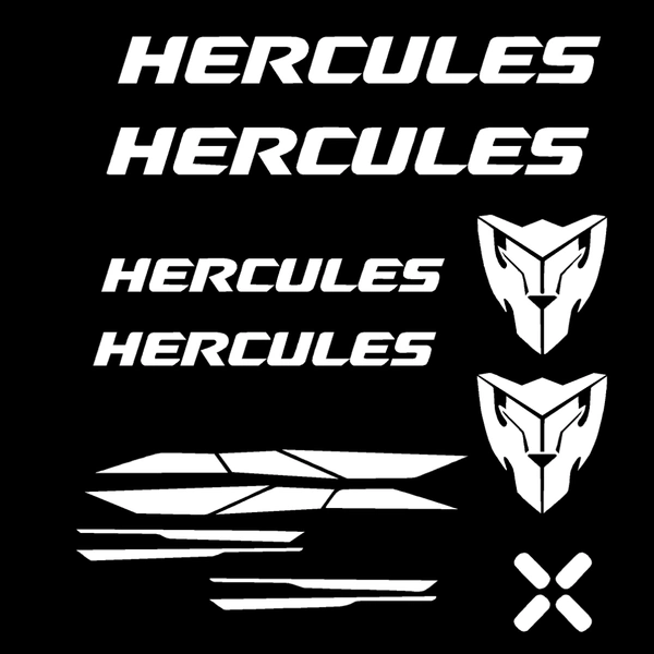 Try Sticker Hercules Bicycle Stickers and Graphics Creative Vinyl Radium Sticker,  Pack of 11 ( Multiple Color) - White