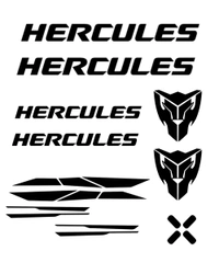 Try Sticker Hercules Bicycle Stickers and Graphics Creative Vinyl Radium Sticker,  Pack of 11 ( Multiple Color) - Red