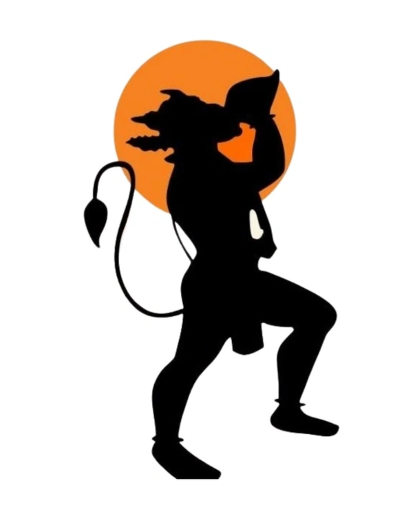 Wall Stylish Creative Vinyl Radium Sticker ( Bajarang Bali / Hanuman Ji ) - 60cm X 60cm