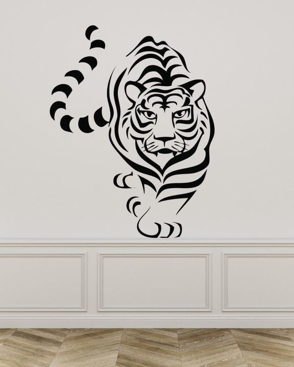 Wall Stylish Creative Vinyl Radium Sticker ( Tiger )