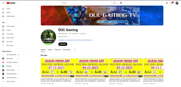 Monetize Channel  ( DUC Gaming TV ) 173k Subscriber
