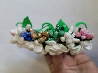 Side Combs With Handmade White Foam Flowers