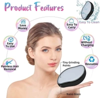 CRYSTAL HAIR REMOVER Crystal Hair Removal For Men And Women UNISEX PRODUCT  - Black