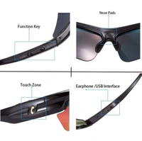 Wireless Sunglass Bluetooth Headset - Black Calling And Music