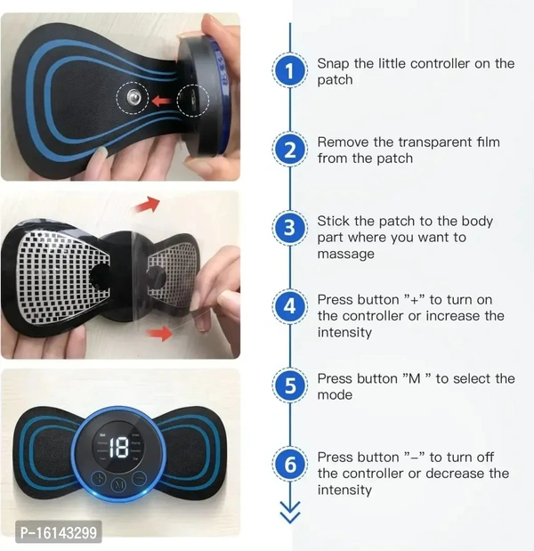 MINI MASSAGER |Powerful Massager With 4 Gear Tech5 - Black