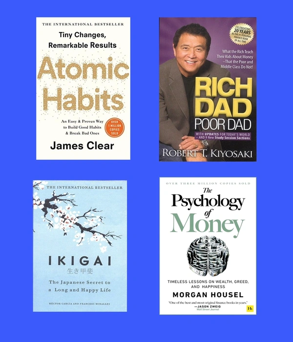 ATOMIC HABITS+RICHDAD+IKIGAI+PSYCHOLOGY