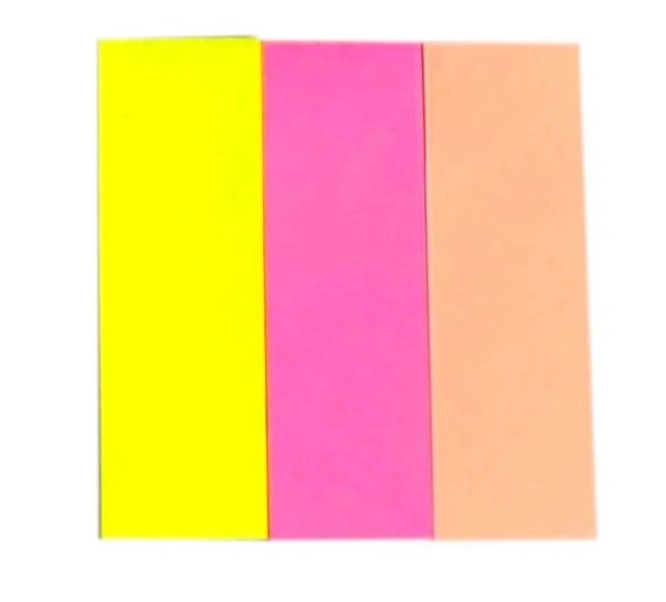 Neon Sticky Note Strips 100 Sheets [3 Colors]