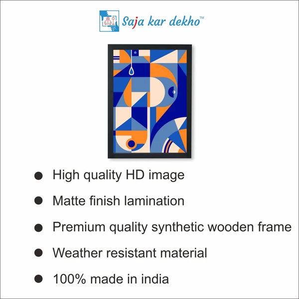 SAJA KAR DEKHO ABSTRACT, EXPRESSIONISM, DIGITALART High Quality Weather Resistant HD Wall Frame | 18 x 12 inch | - 18 X 12 inch