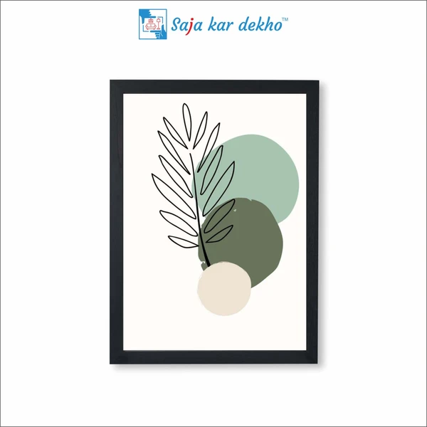 SAJA KAR DEKHO SAGA GREEN BOTANICAL PRINTABLE WALL ART High Quality Weather Resistant HD Wall Frame | 18 x 12 inch | - 18 X 12 inch