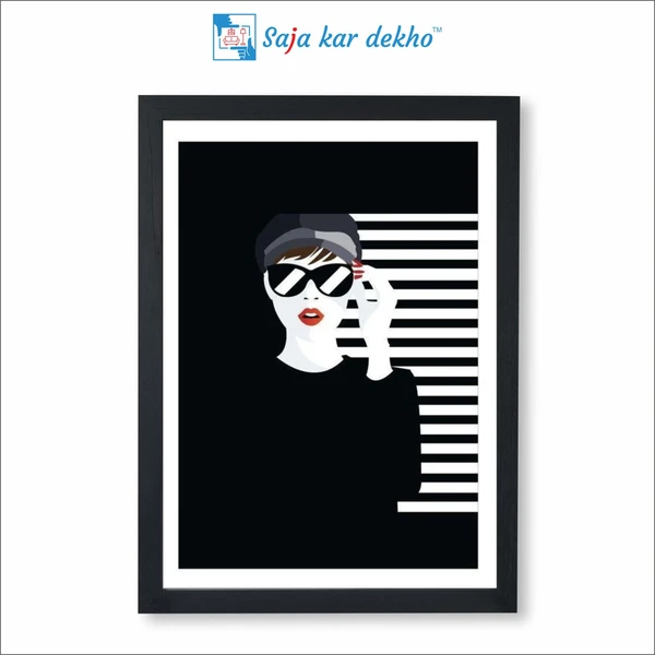 SAJA KAR DEKHO Nutcase Cool Sexy Digital High Quality Weather Resistant HD Wall Frame | 18 x 12 inch | - 18 X 12 inch