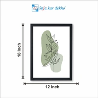 SAJA KAR DEKHO Aesthetic Green Happy Flower High Quality Weather Resistant HD Wall Frame | 18 x 12 inch | - 18 X 12 inch