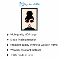 SAJA KAR DEKHO Funny Face Series Abstract High Quality Weather Resistant HD Wall Frame | 18 x 12 inch | - 18 X 12 inch