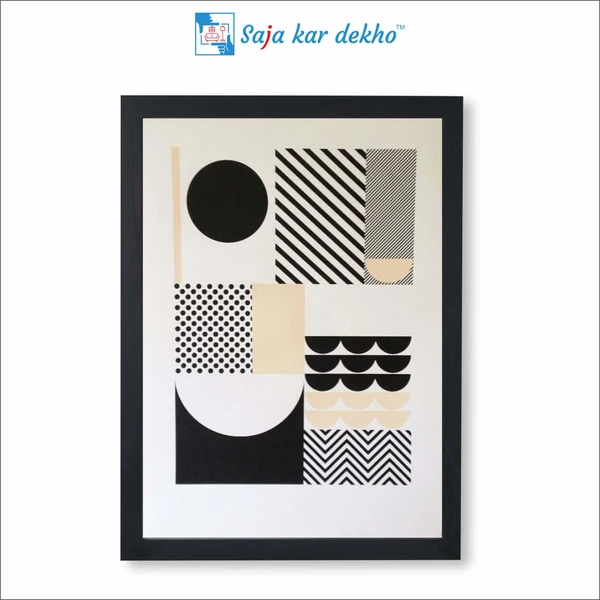 SAJA KAR DEKHO Suzanne Atonally Abstract High Quality Weather Resistant HD Wall Frame | 18 x 12 inch | - 18 X 12 inch