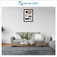 SAJA KAR DEKHO Suzanne Atonally Abstract High Quality Weather Resistant HD Wall Frame | 18 x 12 inch | - 18 X 12 inch