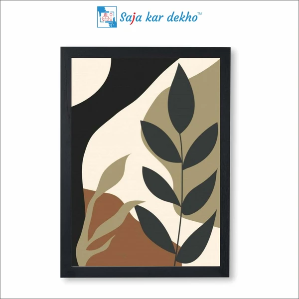 SAJA KAR DEKHO Abstract Floral Organic Flower High Quality Weather Resistant HD Wall Frame | 18 x 12 inch | - 18 X 12 inch