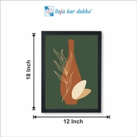 SAJA KAR DEKHO The Leaves Vases Natural Scenes Posters High Quality Weather Resistant HD Wall Frame | 18 x 12 inch | - 18 X 12 inch