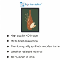 SAJA KAR DEKHO The Leaves Vases Natural Scenes Posters High Quality Weather Resistant HD Wall Frame | 18 x 12 inch | - 18 X 12 inch