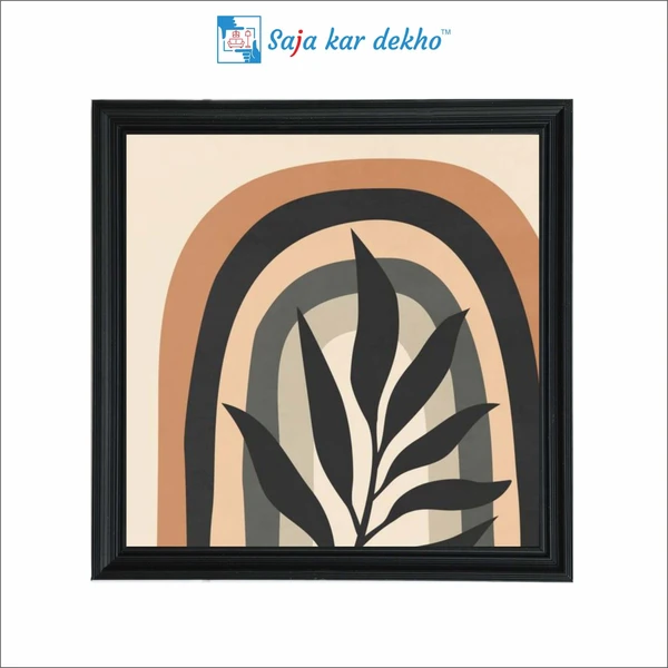 SAJA KAR DEKHO The Leaves Abstract Nature Art High Quality Weather Resistant HD Wall Frame | 20 x 20 inch | - 20 X 20 inch