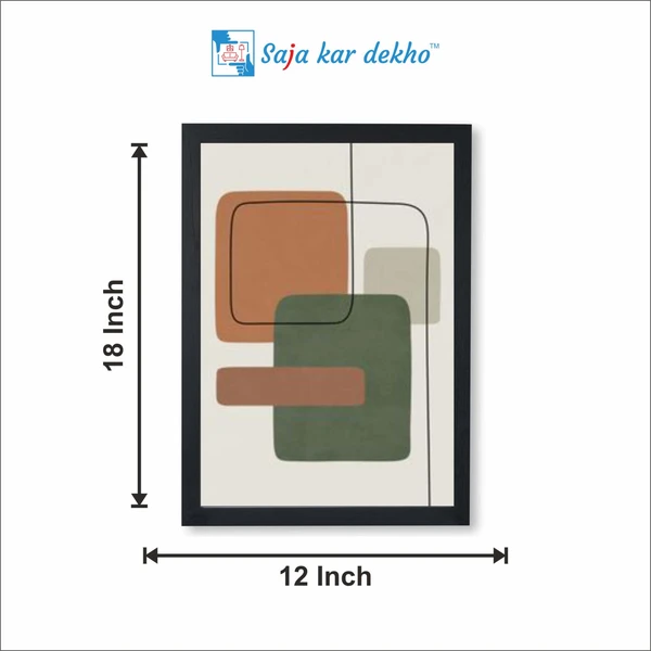 SAJA KAR DEKHO Abstract Art High Quality Weather Resistant HD Wall Frame | 18 x 12 inch | - 18 X 12 inch