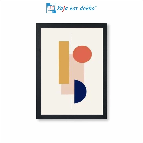 SAJA KAR DEKHO Abstract Geometric Art High Quality Weather Resistant HD Wall Frame | 18 x 12 inch | - 18 X 12 inch