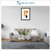 SAJA KAR DEKHO Abstract Geometric Art High Quality Weather Resistant HD Wall Frame | 18 x 12 inch | - 18 X 12 inch