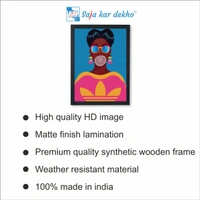 SAJA KAR DEKHO Cartoon Character Pictures Art High Quality Weather Resistant HD Wall Frame | 18 x 12 inch | - 18 x 12 inch