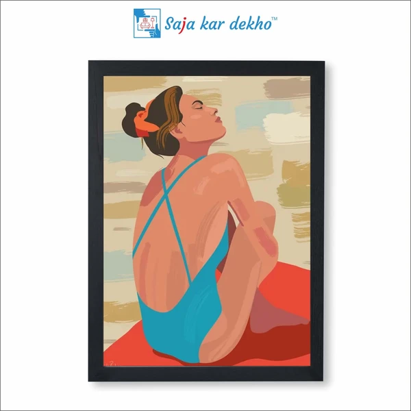 SAJA KAR DEKHO Abstract Illustration High Quality Weather Resistant HD Wall Frame | 18 x 12 inch | - 18 X 12 inch