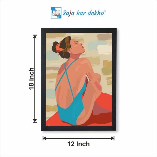 SAJA KAR DEKHO Abstract Illustration High Quality Weather Resistant HD Wall Frame | 18 x 12 inch | - 18 X 12 inch
