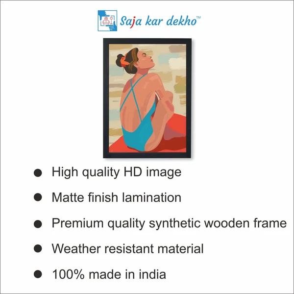 SAJA KAR DEKHO Abstract Illustration High Quality Weather Resistant HD Wall Frame | 18 x 12 inch | - 18 X 12 inch