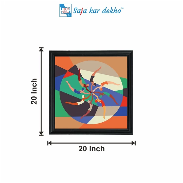 SAJA KAR DEKHO Swimmer Pigment Print Artworks High Quality Weather Resistant HD Wall Frame | 20 x 20 inch | - 20 X 20 inch