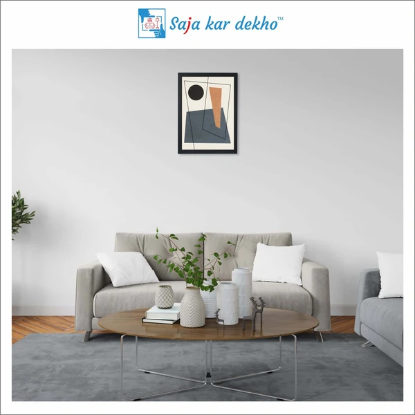 SAJA KAR DEKHO Elegant Abstract Art Stylish Simplicity High Quality Weather Resistant HD Wall Frame | 18 x 12 inch | - 18 X 12 inch
