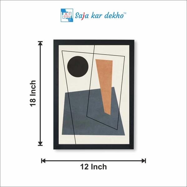 SAJA KAR DEKHO Elegant Abstract Art Stylish Simplicity High Quality Weather Resistant HD Wall Frame | 18 x 12 inch | - 18 X 12 inch