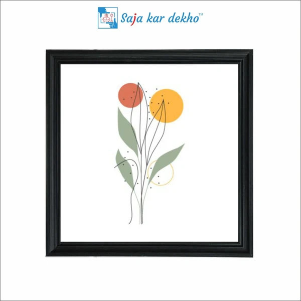 SAJA KAR DEKHO The Leaves Abstract Decorative High Quality Weather Resistant HD Wall Frame | 20 x 20 inch | - 20 X 20 inch