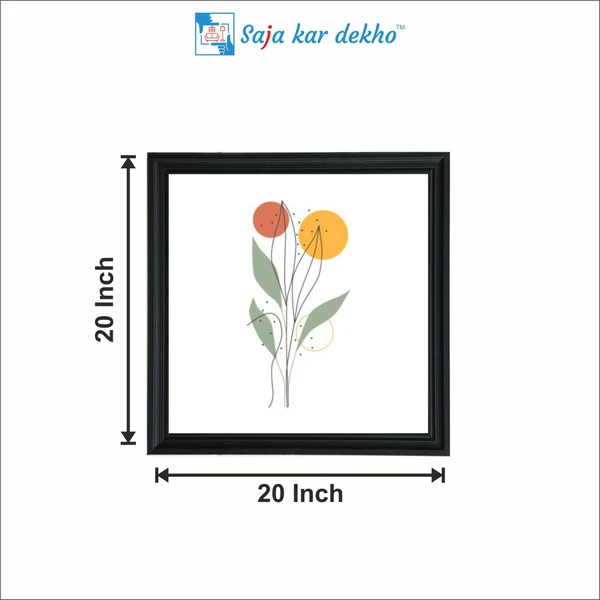 SAJA KAR DEKHO The Leaves Abstract Decorative High Quality Weather Resistant HD Wall Frame | 20 x 20 inch | - 20 X 20 inch