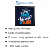 SAJA KAR DEKHO The Best View Comes After The Hardest Climb Motivation Quotes High Quality Weather Resistant HD Wall Frame | 12 x 12 inch | - 12 X 12 inch