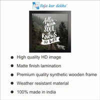 SAJA KAR DEKHO Follow Your Soul It Knows The Way Motivation Quotes High Quality Weather Resistant HD Wall Frame | 12 x 12 inch | - 12 X 12 inch