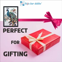 SAJA KAR DEKHO Beautiful Peacock High Quality Weather Resistant HD Wall Frame | 18 x 12 inch | - 18 X 12 inch