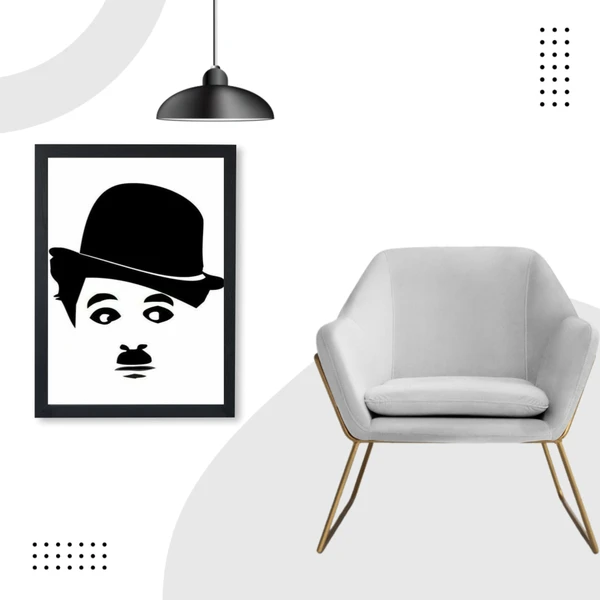 SAJA KAR DEKHO CHARLIE CHAPLIN High Quality Weather Resistant HD Wall Frame | 18 x 12 inch | - 18 X 12 inch