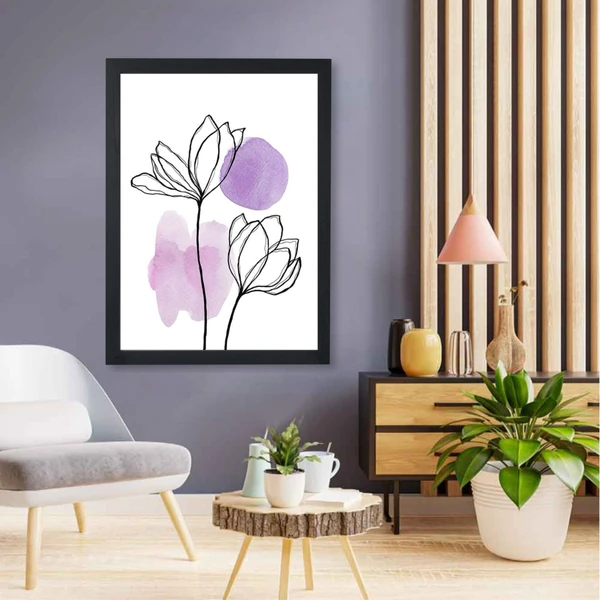 SAJA KAR DEKHO Flowers Painting Frame High Quality Weather Resistant HD Wall Frame | 18 x 12 inch | - 18 X 12 inch