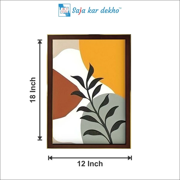 SAJA KAR DEKHO The Leaves High Quality Weather Resistant HD Wall Frame | 18 x 12 inch | - 18 X 12 inch
