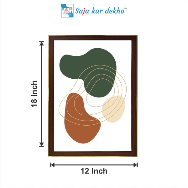 SAJA KAR DEKHO Geometric design Art High Quality Weather Resistant HD Wall Frame | 18 x 12 inch | - 18 X 12 inch