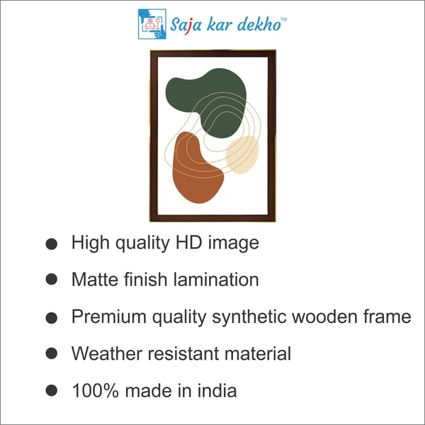 SAJA KAR DEKHO Geometric design Art High Quality Weather Resistant HD Wall Frame | 18 x 12 inch | - 18 X 12 inch