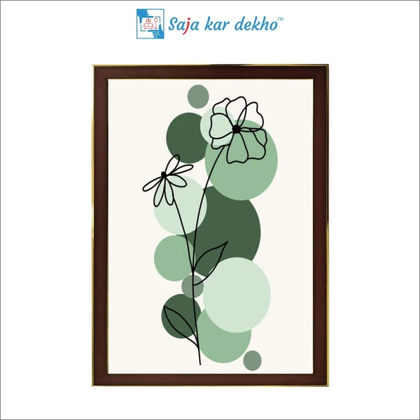 SAJA KAR DEKHO Flower Art High Quality Weather Resistant HD Wall Frame | 18 x 12 inch | - 18 X 12 inch