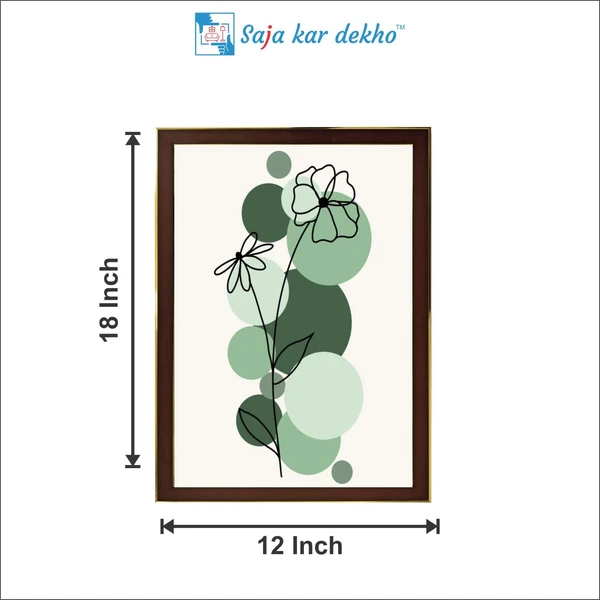 SAJA KAR DEKHO Flower Art High Quality Weather Resistant HD Wall Frame | 18 x 12 inch | - 18 X 12 inch