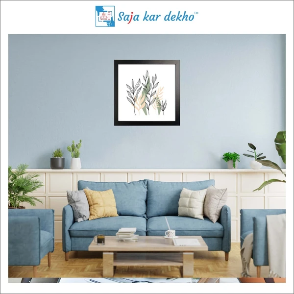 SAJA KAR DEKHO The Leaves High Quality Weather Resistant HD Wall Frame | 20 x 20 inch | - 20 X 20 inch