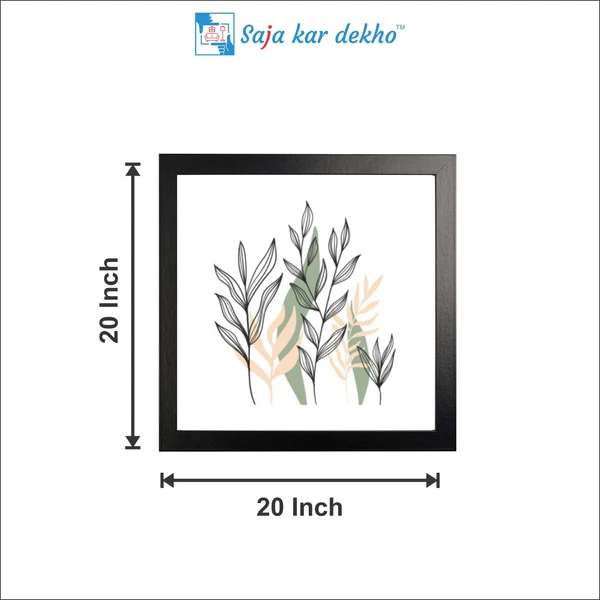 SAJA KAR DEKHO The Leaves High Quality Weather Resistant HD Wall Frame | 20 x 20 inch | - 20 X 20 inch