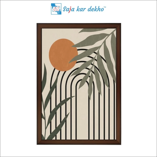 SAJA KAR DEKHO The Leaves High Quality Weather Resistant HD Wall Frame | 18 x 12 inch | - 18 X 12 inch