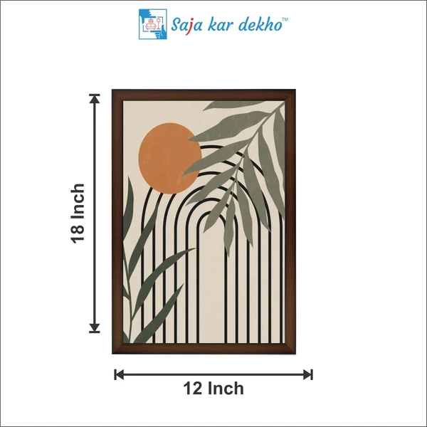 SAJA KAR DEKHO The Leaves High Quality Weather Resistant HD Wall Frame | 18 x 12 inch | - 18 X 12 inch